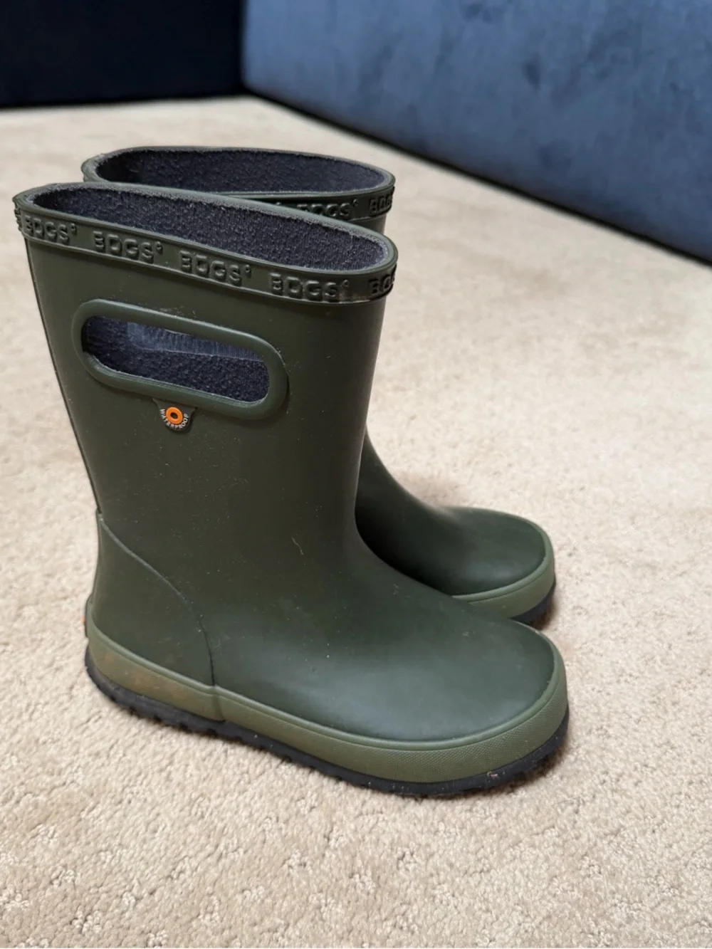 Bogs Kids Olive Green Pull-On Rain Boots - Picture 4 of 8